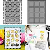 2 Sets Dotted Square Frame Dies for Card Making