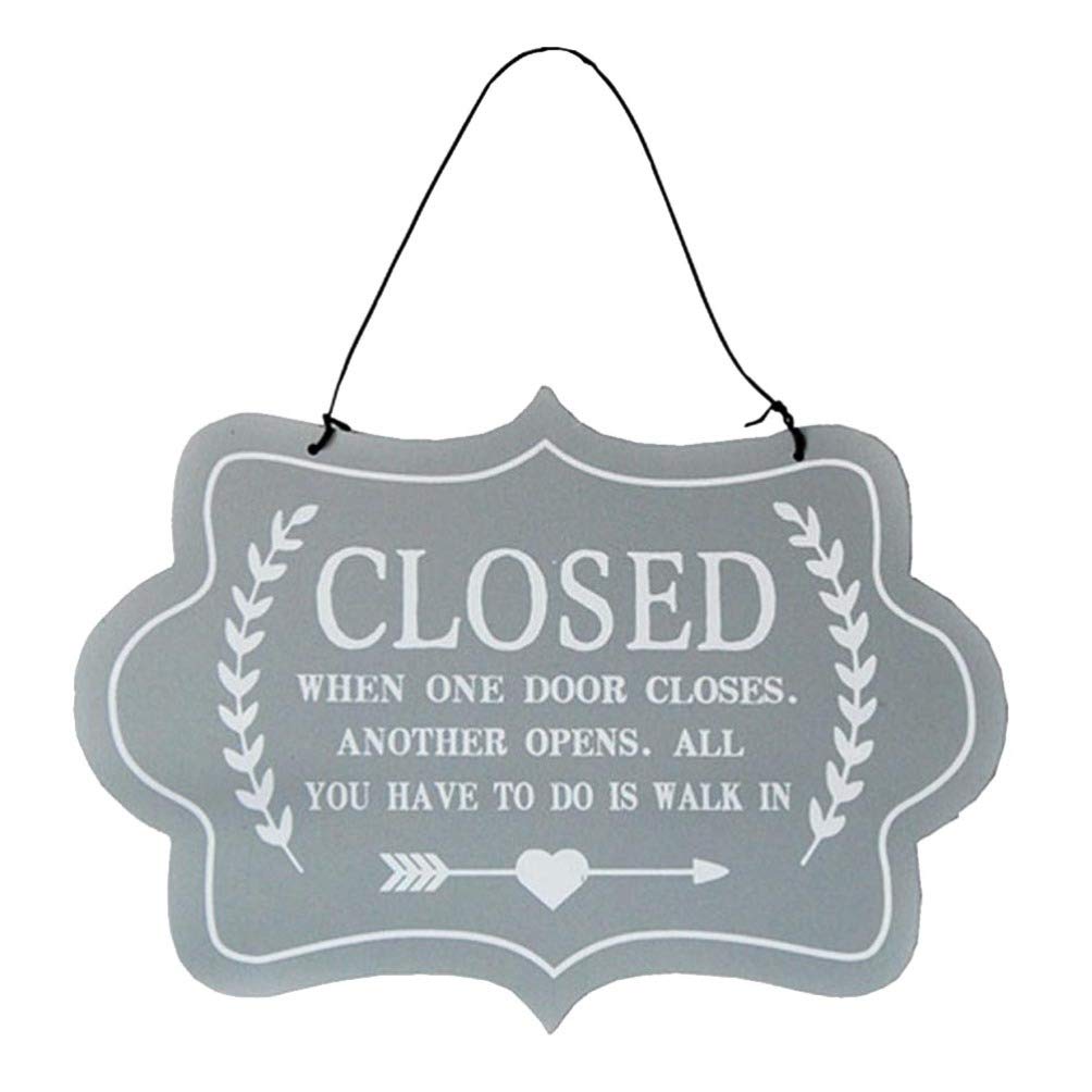 Toyvian Wood Open Closed Sign Door Plaque Vintage Double Sided Hanging Sign Pendant for Home Business Store Cafe Shop Bar Decor