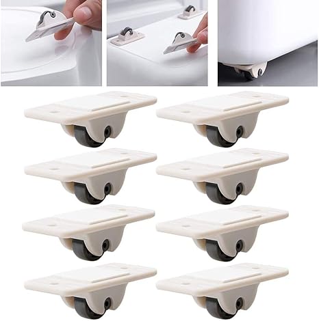 Amazon 8個 粘着テープ式キャスター 貼るだけキャスター 収納ボックス ふた付き ホイール収納ボックス ホイール ゴミ箱ホイール プラチック ステンレス 金属塗装面 プリント合板 段ボール ホワイト 8枚粘着テープ式キャスター キャスター