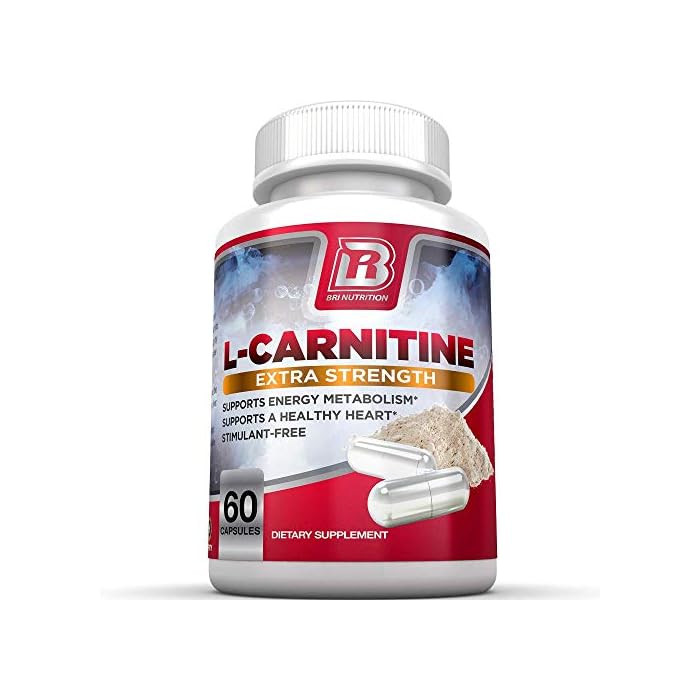 BRI L-Carnitine - 1000mg Premium Quality L Carnitine Amino Acid | Stimulant Free Metabolism Booster for Weight Loss…