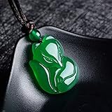PAYNAN Jade Pendant Natural Green Jade Fox Pendant