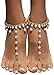 Bellady 1 Pair Pearl Barefoot Foot Jewelry Anklet for Sandals& Beach Wedding,Golden