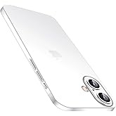 Purluct for iPhone 16 Slim Case,Paper-Thin Transparent Finish Skin Back Case [Non Yellowing] Ultra Protective Cover with Camera Protection 6.1 Inch (Frosted Clear)