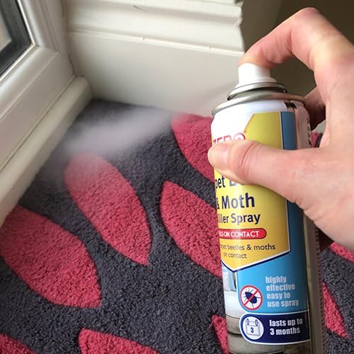 Zero In Carpet Beetle & Moth Killer 300ml Aerosol (For Carpets