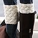 Coromose 2015 Women Knitted Hollow Out Twill Leg Warmers Socks (Winter-White)