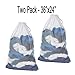 Mesh Laundry Bag Heavy Duty Storage Hanging Commercial With Drawstring Reusable Door Foldable Delicates Net Big Size for Washing Machine, Traveling, College, Baby, Dirty Clothes, Garment White 2 Pack