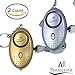 ANJ Protection 2PK 130-135 dB Premium Emergency Personal Alarms for Women, Elderly and Kids | Rip Cord Activation | Loud Self Defense Keychain Alarm with Flash Light (FREE Batteries Included)