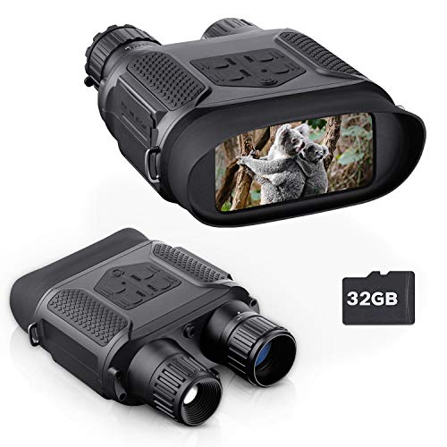 Night Vision Binoculars Hunting Digital-BinocularsInfrared Night Vision Hunting Binocular with 4" Large Screen Can Record Day or Night IR 5mp Photo & 640p Video from 400m/1300ft