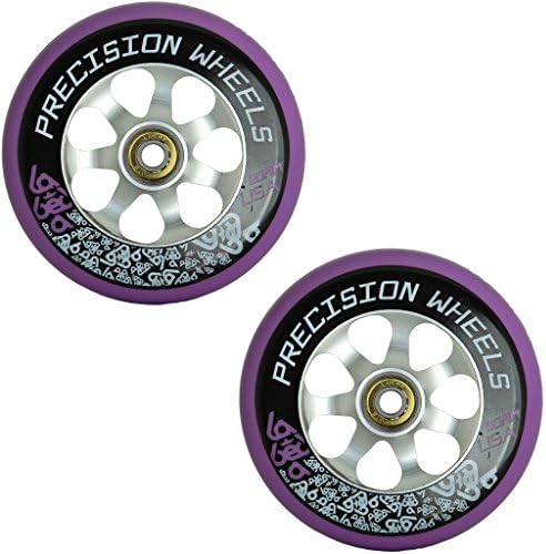 Lucky Bearings + 110mm Pro Scooter Wheels (2) Labeda USA Made Precision Aluminum