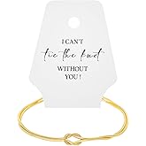 Brikabia Bridesmaid Proposal Gifts Set - Bridesmaid Knot Bracelet Adjustable Snake Chain Bracelet Bridesmaid Proposal Gift Bridal Party Favors Gifts