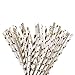 eBoot Drinking Straws Paper Straws for Celebrations, Christmas, Birthday, Wedding, Baby Shower and Party, 100 Pieces (Gold)