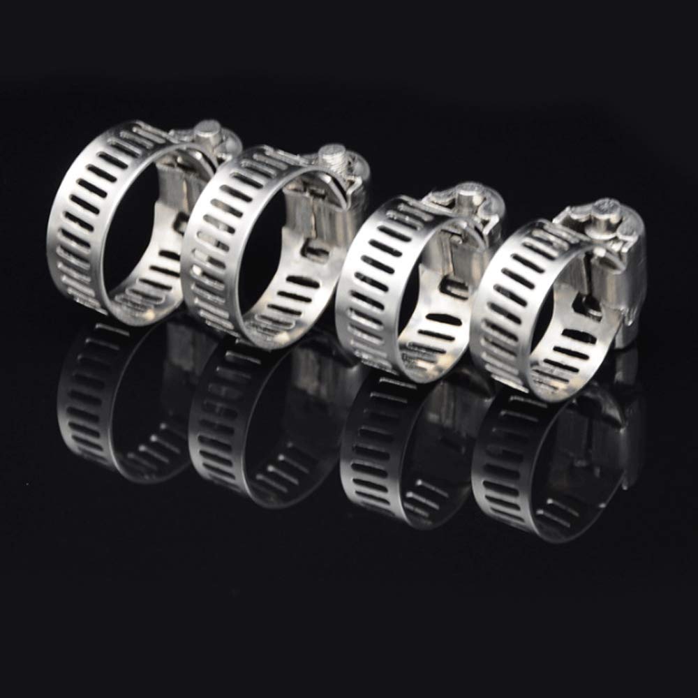 10 Fascette Metalliche Stringitubo In Acciaio Inox, Fascette per Semiassi, Cuffie Semiassi da 20 a 120mm, Kit Morsetti per Giunti Omocinetici