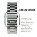 Fitbit Blaze Accessory Band, CHC Metal Frame Plus Solid Stainless Steel Bracelet Wristband for Fitbit Blaze Smart Fitness Watch (Silver)