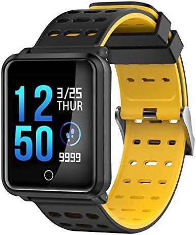 HP95 Blue Tooth Wireless Smart Watch-Fitness Tracker Blood Pressure Heart Rate Monitor Waterproof Sport Pedometer (Yellow)