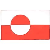 AZ FLAG - Greenland Flag - 2x3 Ft - 100D Polyester Denmark - Greenlander Banner with Two Metal Grommets - Fade Resistant - Vivid Colors - 2' x 3' Feet - 90x60 Cm