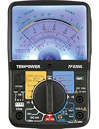 tekpower tp8260l multímetro con luz trasera, analógica y Transistor Checking Dock