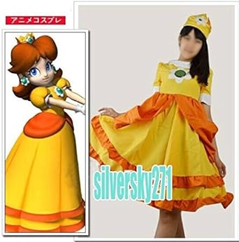 海外工場直送 コスプレ スーパーマリオ デイジー姫 コスプレ衣装 ディズニークリスマス ハロウィン イベント仮装 コスチューム コスプレ 仮装 通販 Amazon