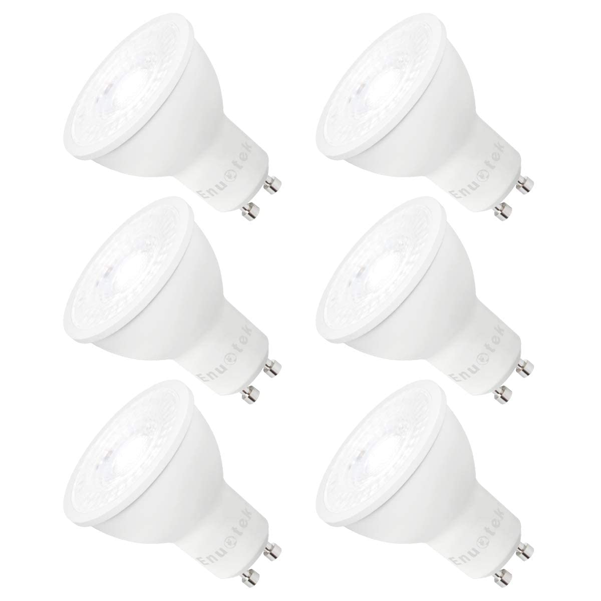ENUOTEK Dimmable GU10 LED Spot Light Bulbs 7W 650Lm Cool White 5000K for Track Lamp and Downlights 38° Beam Angle AC185~265V Replace Halogen Lamp 6 Pack