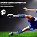 3 Pairs Compression Socks Men Women Athletic Socks for Run, Basketball, Soccer, Travel, Flight, Nursing, 20-30 mmHg
