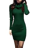 v28 Sweater Dress for Women Ribbed Knit Fitted midi