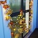 Thanksgiving Decorations Lighted Fall Garland 14.7 Feet 40 LED Autumn Garland, Battery Powered, Perfect Decoration for Autumn (Warm White)