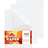 bondibili 140 Sheets White Tissue Paper for Gift Bags, 20 x 14 inch Acid Free White Wrapping Tissue Paper Bulk for Gift Packa