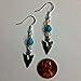 Arrowhead Turquoise Stone Earrings, on sterling silver earwires