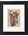 Dictionary Art Print - Ribcage with Flowers and Humming Bird - Printed on Recycled Vintage Dictionary Paper - 8.5