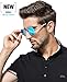 ATTCL Men's Driving Polarized Sunglasses Al-Mg Metal Frame Ultra Light 6695 silver blue