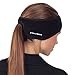 TrailHeads Women’s Ponytail Headband | Fleece Earband | Winter Running Headband - black