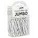 JAM Paper Colored Jumbo Paper Clips - White Paperclips - 75/pack