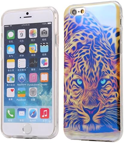 iPhone 6 Case, Bellivin Blue Light Feature Shockproof TPU Bumper Case for iPhone 6 / 6s 4.7inch (Golden Leopard Head 1)