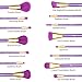 Qivange Makeup Brush Set, Professional Makeup Brushes with Cosmetic Bag(Purple with Gold, 15 PCS)