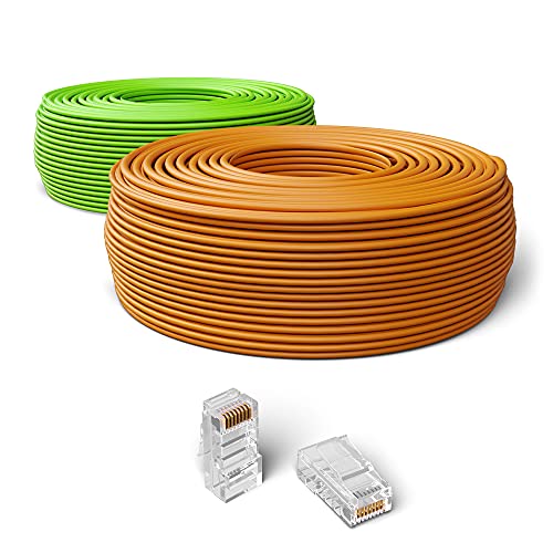 Mr. Tronic Rj45 Cat 6 Connectors | 100 Rj45 UTP Connectors for Network Cable, Internet Cable, Lan, PC, Router | Ethernet 8P8C (100 Pack, Cat 6, UTP)