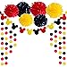 Threemart Colorful Party Supplies Yellow Black Red For Mickey Mouse Baby Shower Birthday Decorations Garland