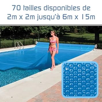 Linxor ® Pool Solarfolie Solarabdeckplane Poolheizung 300 ?m Zugeschnittene / 70 verfügbare Größen/EG-Norm