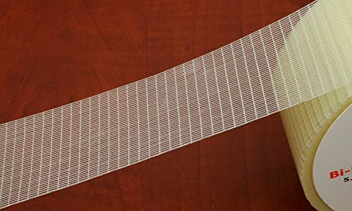 3 Roll 2" x 54.6 yds (48mm x 50m) Bi-Directional Fiberglass Reinforced Filament Tape, Strapping Tape, for Heavy Duty Packing, Steel Bundling, Wrapping, Palletizing