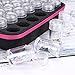Hipiwe 30 Bottle Diamond Embroidery Storage Carrying Case Diamond Painting Accessory Organizer Box DIY 5D Diamond Art Craft Accessory Organizer Jewelry Beads Sewing Pills Container Holder (Pink)