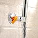 HOMEIDEAS Bathroom Suction Cup Handheld Shower head Holder Showerhead Bracket Adjustable Height Shower Holder, Plastic ABS Chrome Polished with Strength Adhesive Disc