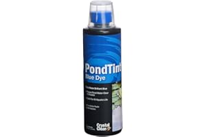 CrystalClear PondTint Blue Pond Dye, for Water Gardens & Koi Fish Ponds, Ecofriendly, Clean & Clear Water, No Mixing & Easy to Use, Enhances Natural Color, Treats up 16,000 Gallons, 16 oz