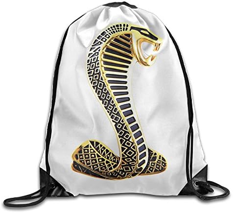PiLnMMk Unisex Unisex Ford Cobra Logo Gym Drawstring Sack Bags Backpack