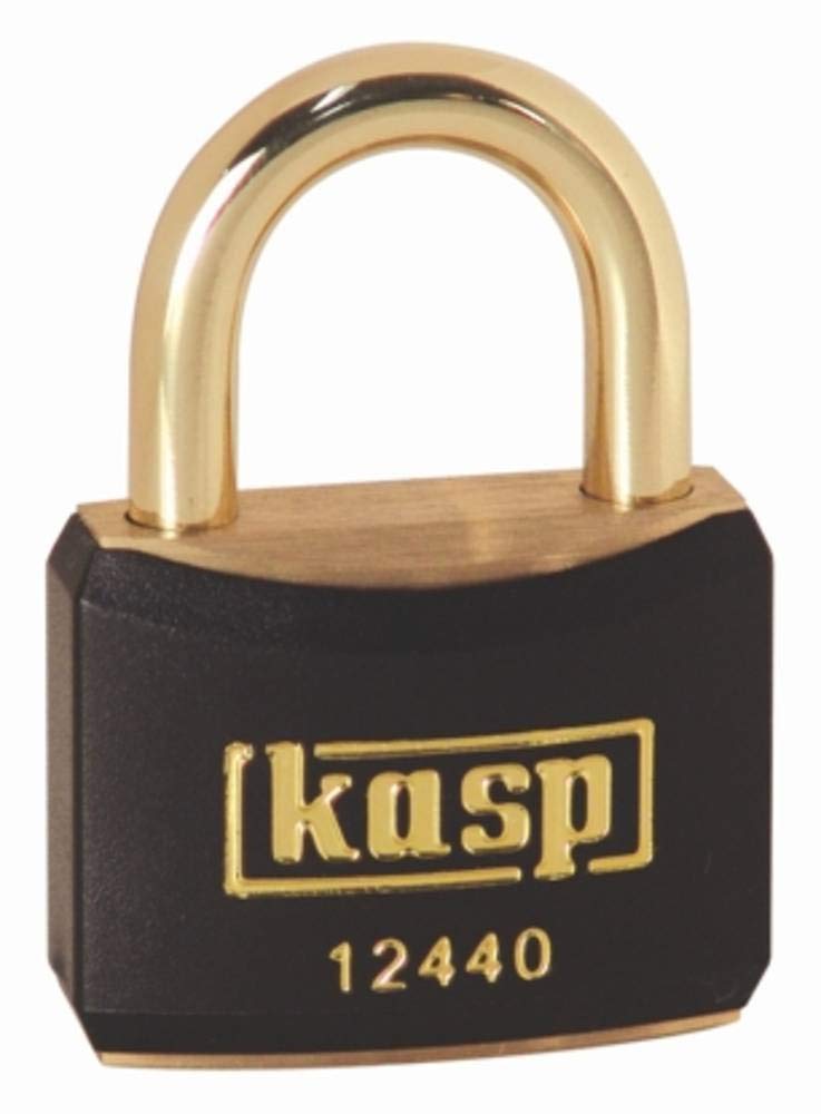 Kasp 124 Brass Padlock - 40 Millimeters - Brass Shackle - Black - KA24401 - Keyed Alike