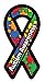 NI283 Autism Awareness Ribbon Car Decal Sticker | Premium Quality Vinyl Decal | 7-Inches X 3-Inches