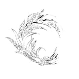 Glamorousky Wheat-like Brooch with Silver Austrian Element Crystals (1242)