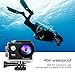 Crosstour Action Camera Full HD 1080P Wifi Underwater 40 Meters with 2 Rechargeable 1050mAh Batteries and IP68 Waterproof Case for Vlog