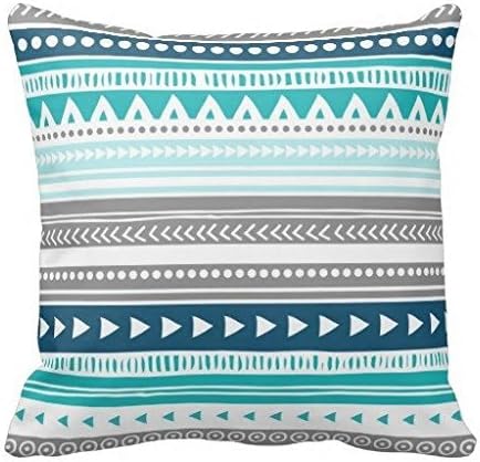Blue Teal Grey Tribal Decorative Pillow Case New Style