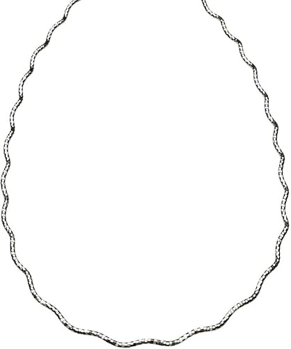 Amazon スターリングシルバー1 4 Mmダイヤモンドカット波線オメガニッケルフリーチェーンネックレスイタリア ネックレス ペンダント 通販