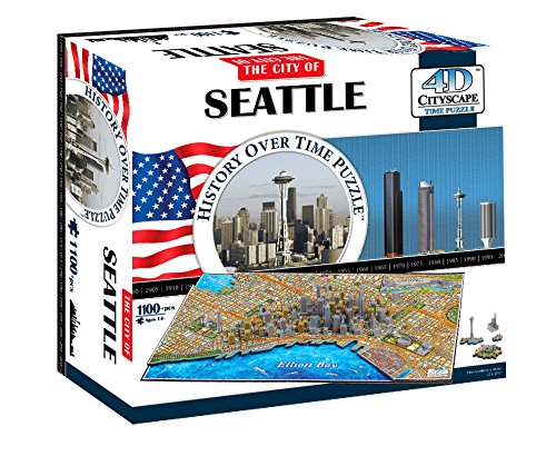 4D Cityscape Seattle Time Puzzle (1100+ Pieces)