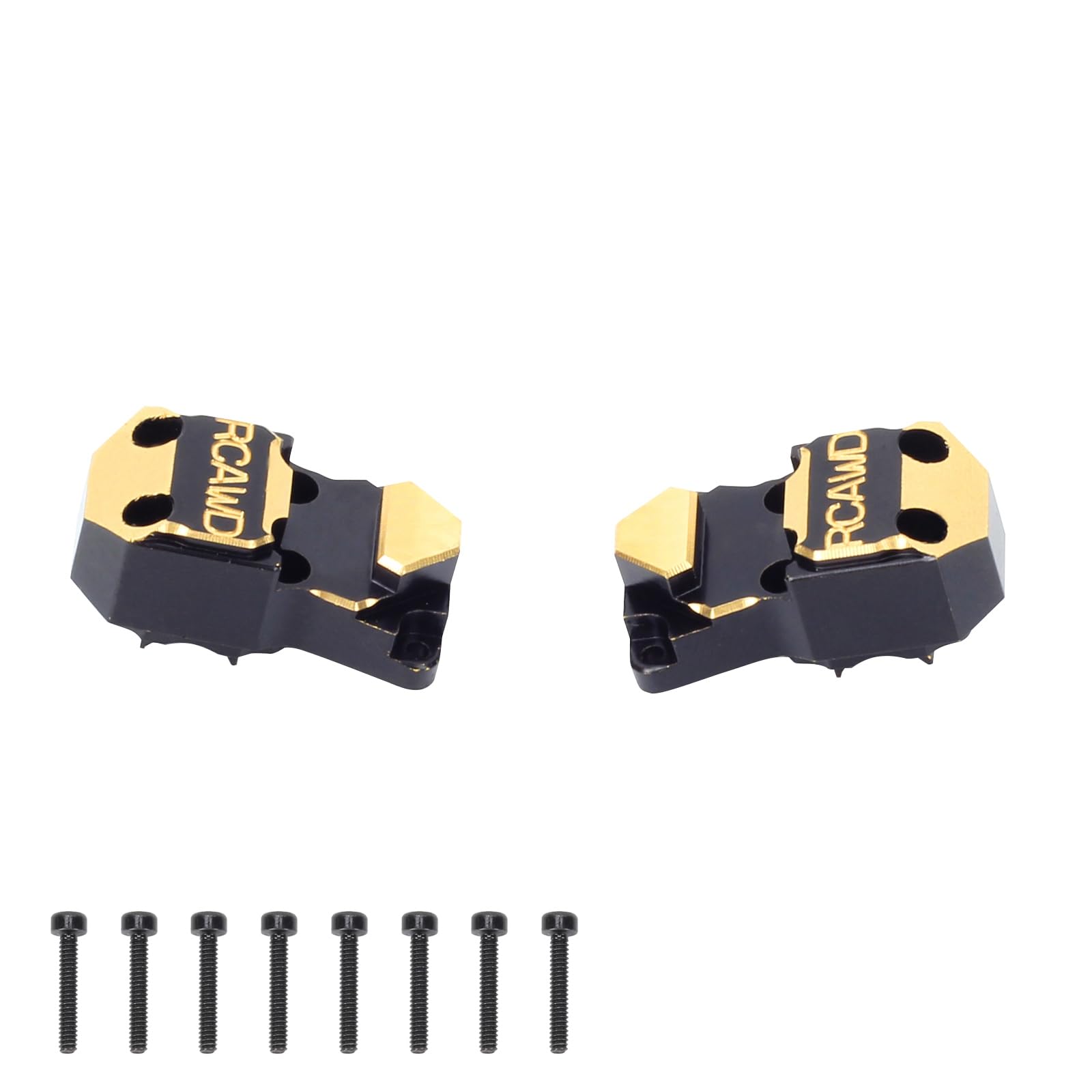 RCAWD 12g Brass Axle Housing Diff Cover Third Member Housing for 1/24 Axial SCX24 Wrangler Bronco Gladiator C10 Deadbolt Upgrades Parts 2pcs/set(Black)