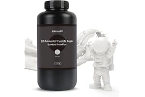 Creality Official Upgrade 3D Printer Resin, 1000g Standard Photopolymer Resin for LCD 3D Printing, 405nm UV-Curing Resin, High Precision, Low Shrinkage, Excellent Fluidity (White)